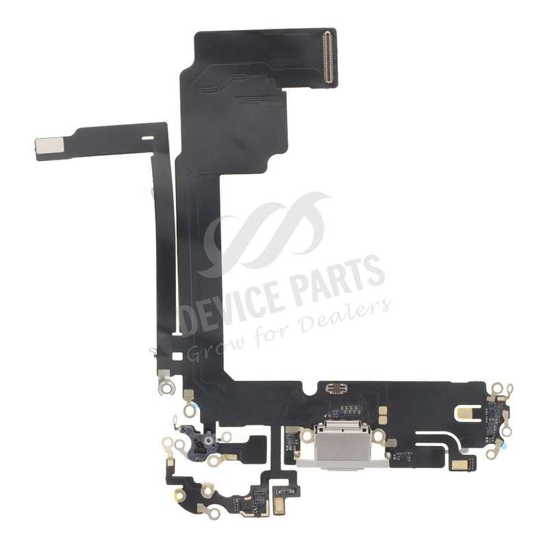 Charging Port Flex Cable for iPhone 15 Pro Max White HQ