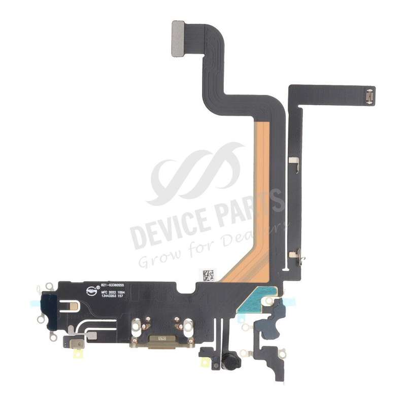 Charging Port Flex Cable for iPhone 14 Pro Max Gold OEM