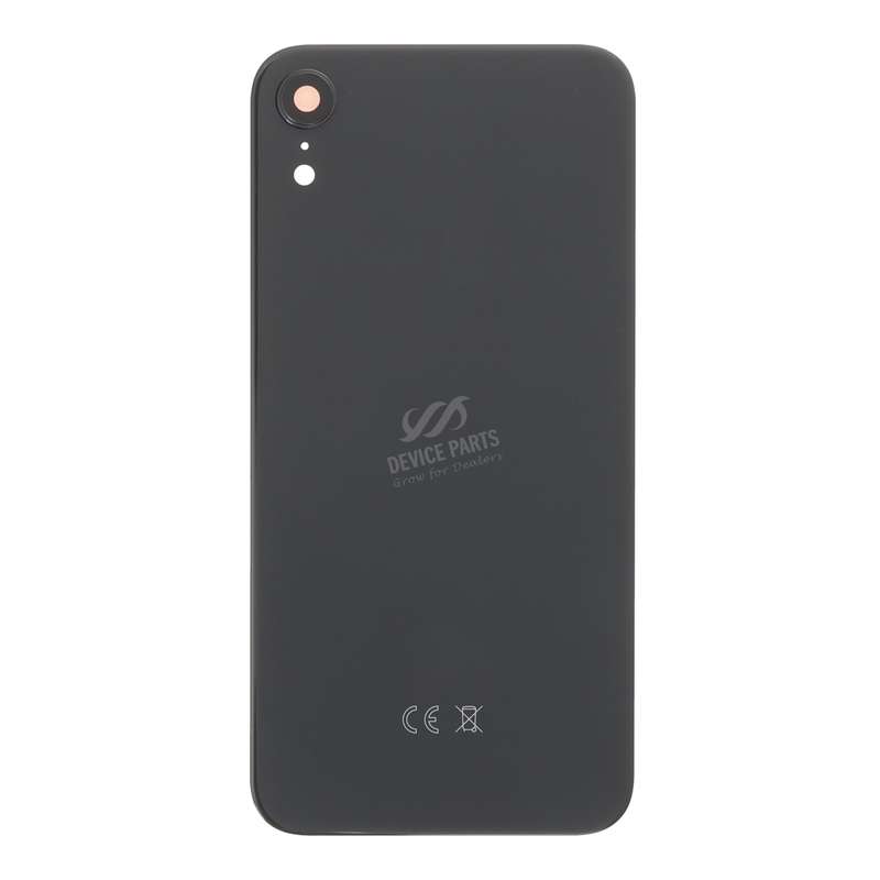 Battery Door + Back Camera Lens and Bezel for iPhone XR European Version Black HQ