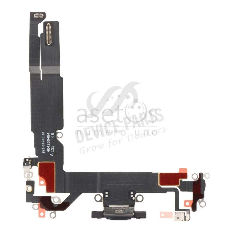 Charging Port Flex Cable for iPhone 16 Black Ori