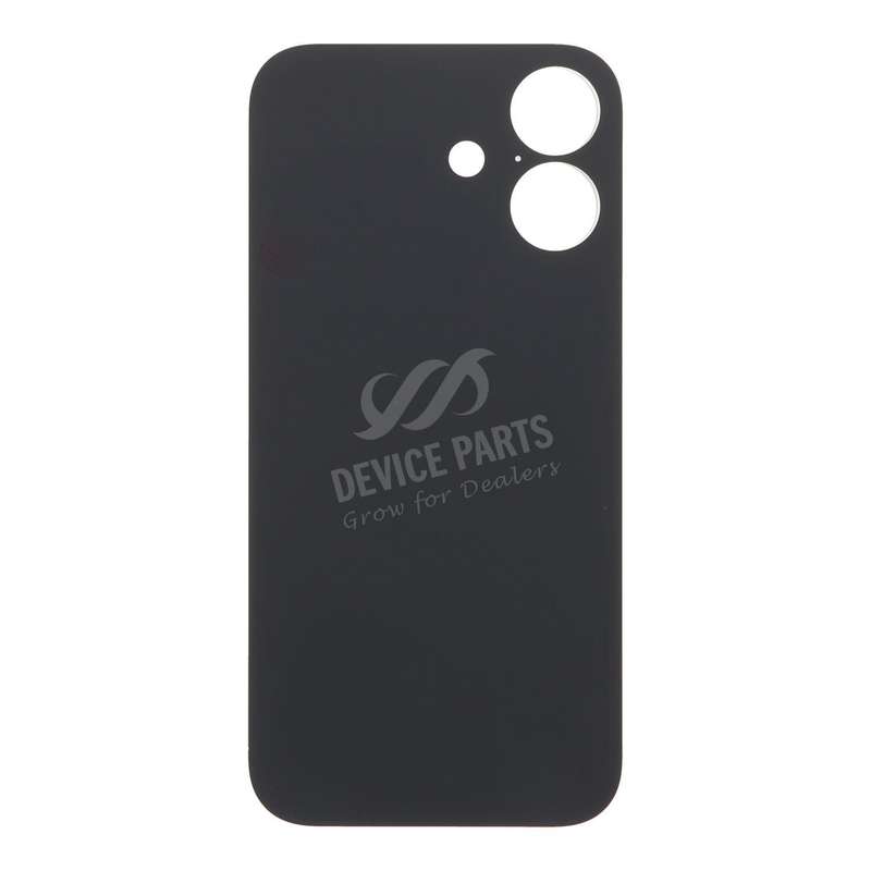Battery Door with Adhesive for iPhone 16 Large Hole Black HQ