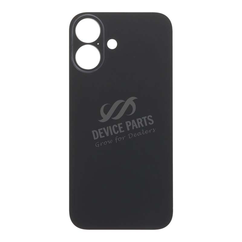 Battery Door with Adhesive for iPhone 16 Large Hole Black HQ