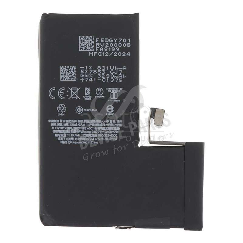 A3011 3274mAh Battery + Battery Adhesive for iPhone 15 Pro No Pop-Ups Decode Version OEM without ...