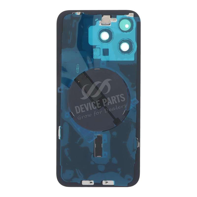 Battery Door + Back Camera Lens and Bezel with Magnetism Ring+Metal Plate+Wireless Charger Chip+F...