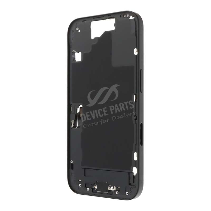 Middle Frame Assembly with Side Buttons + SIM Card Tray for iPhone 16 European Version Black OEM