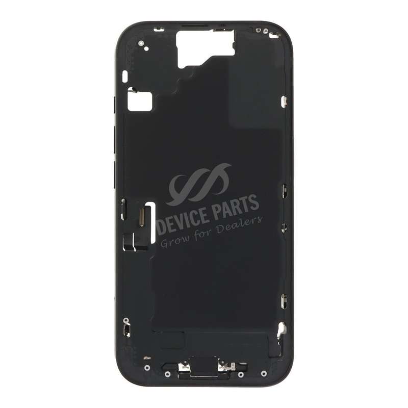 Middle Frame Assembly with Side Buttons + SIM Card Tray for iPhone 16 European Version Black OEM