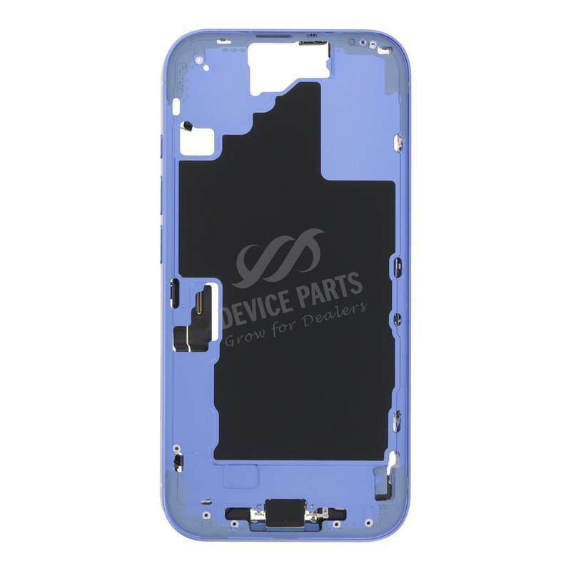 Middle Frame Assembly with Side Buttons + SIM Card Tray for iPhone 16 European Version Ultramarin...