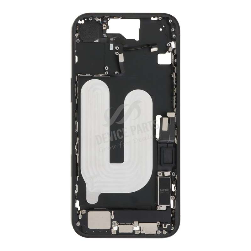 Middle Frame Assembly with Side Buttons + SIM Card Tray for iPhone 16 Plus European Version Black...