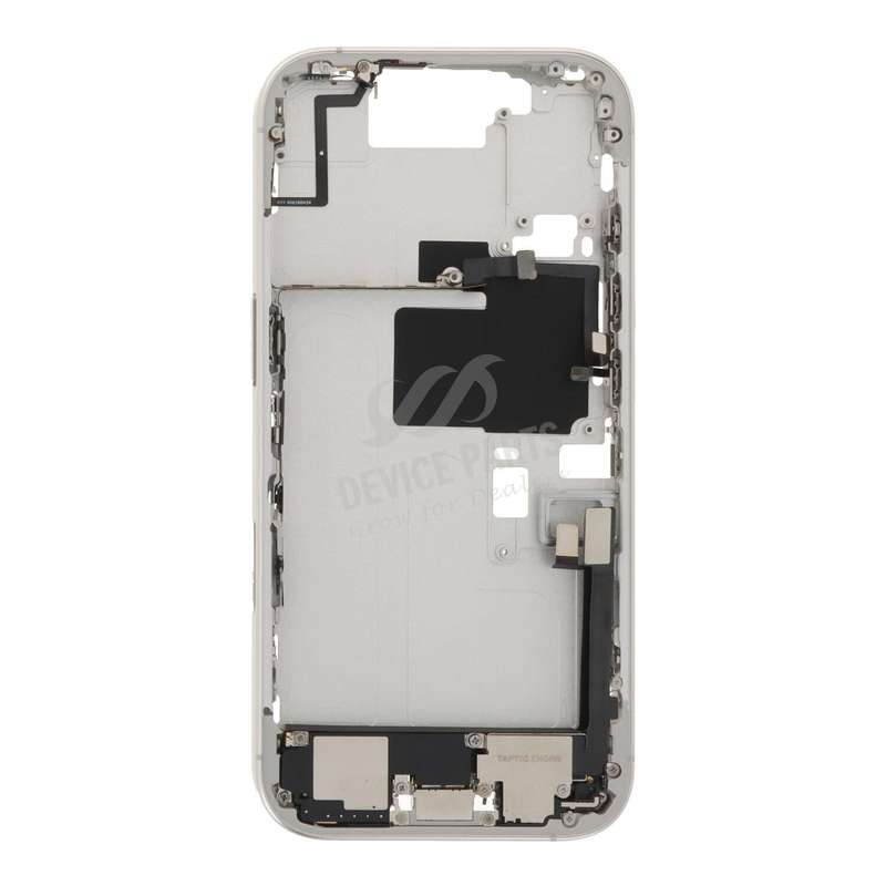 Middle Frame Assembly with Side Buttons + SIM Card Tray for iPhone 16 Pro European Version White ...