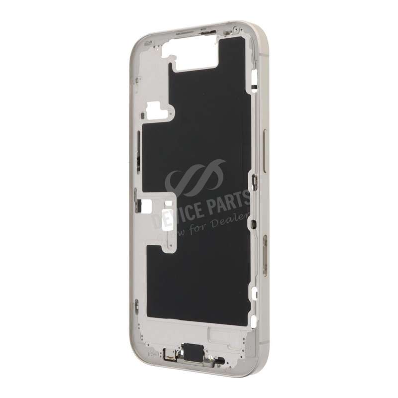 Middle Frame Assembly with Side Buttons + SIM Card Tray for iPhone 16 Pro European Version White ...