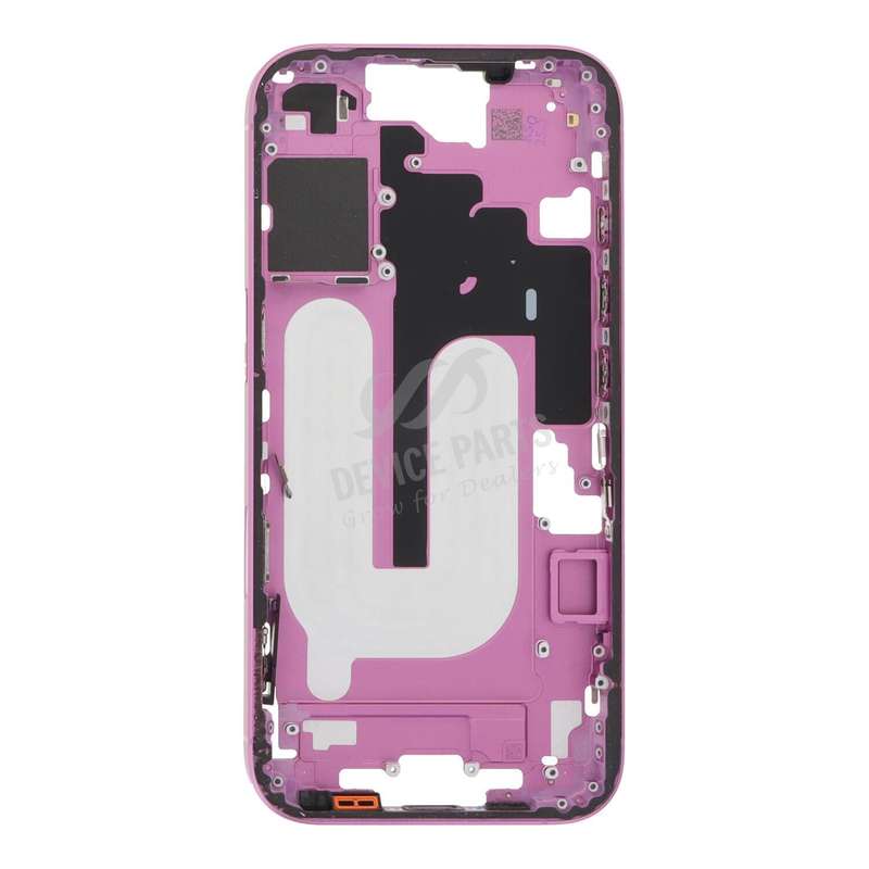 Middle Frame with Side Buttons + SIM Card Tray for iPhone 16 European Version Pink Ori R