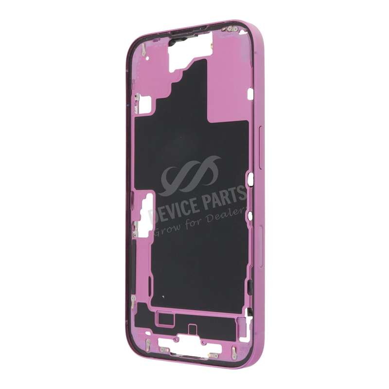 Middle Frame with Side Buttons + SIM Card Tray for iPhone 16 European Version Pink Ori R