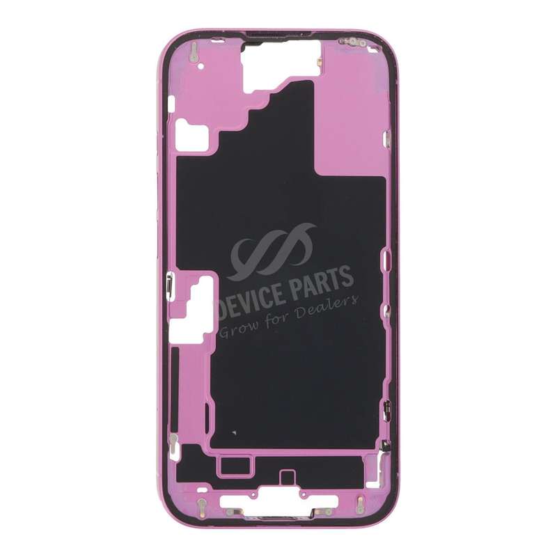Middle Frame with Side Buttons + SIM Card Tray for iPhone 16 European Version Pink Ori R