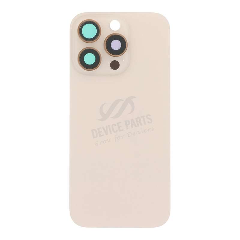 Battery Door + Back Camera Lens and Bezel with Magnetism Ring+Metal Plate for iPhone 16 Pro Deser...