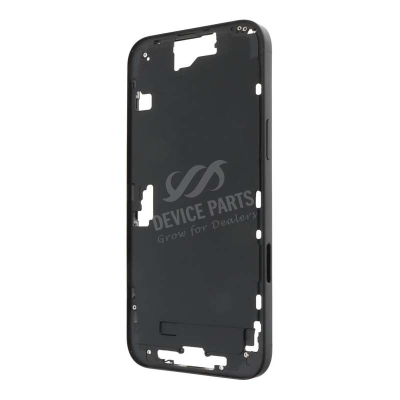 Middle Frame with Side Buttons + SIM Card Tray for iPhone 16 Plus European Version Black OEM