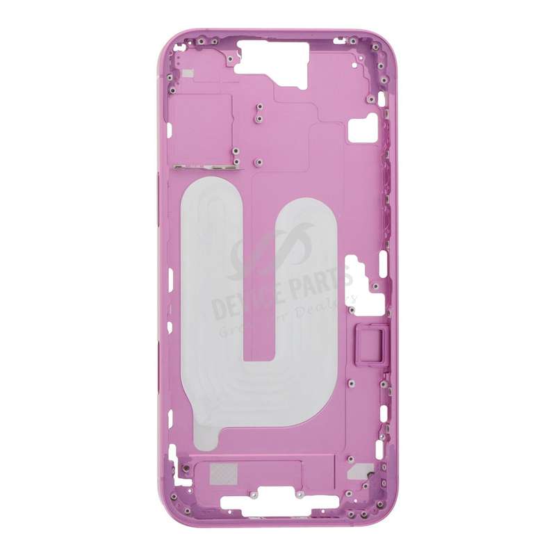 Middle Frame with Side Buttons + SIM Card Tray for iPhone 16 Plus European Version Pink OEM
