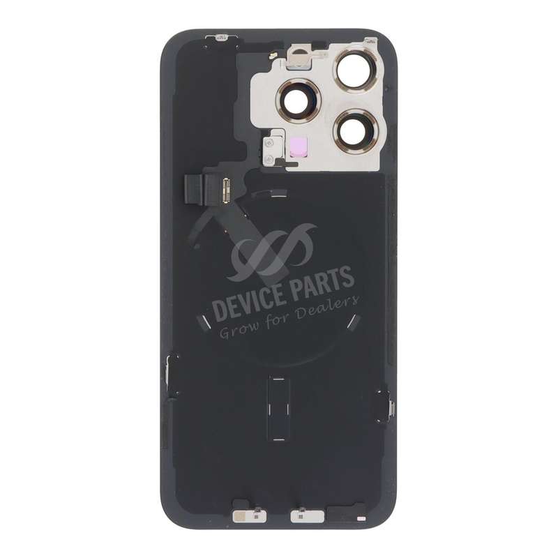 Battery Door + Back Camera Lens and Bezel with Magnetism Ring+Metal Plate+Wireless Charger Chip+F...