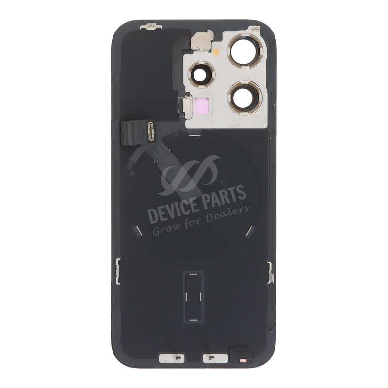 Battery Door + Back Camera Lens and Bezel with Magnetism Ring+Metal Plate+Wireless Charger Chip+F...