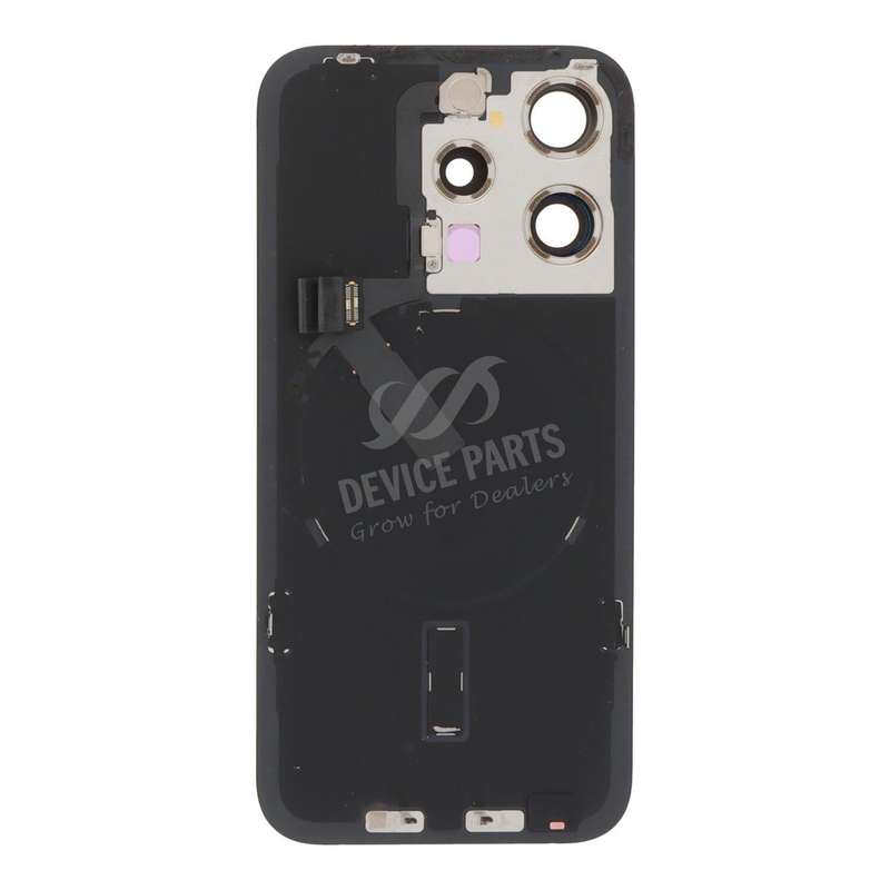 Battery Door + Back Camera Lens and Bezel with Magnetism Ring+Metal Plate+Wireless Charger Chip+F...