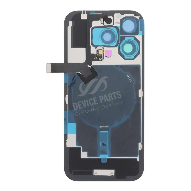 Battery Door + Back Camera Lens and Bezel with Magnetism Ring+Metal Plate+Wireless Charger Chip+F...