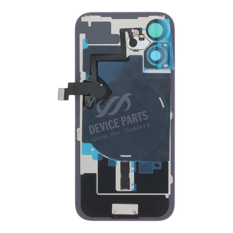Battery Door + Back Camera Lens and Bezel with Magnetism Ring+Metal Plate+Wireless Charger Chip+F...