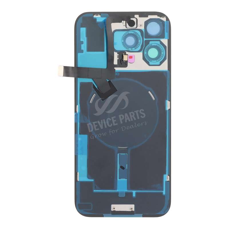 Battery Door + Back Camera Lens and Bezel with Magnetism Ring+Metal Plate+Wireless Charger Chip+F...