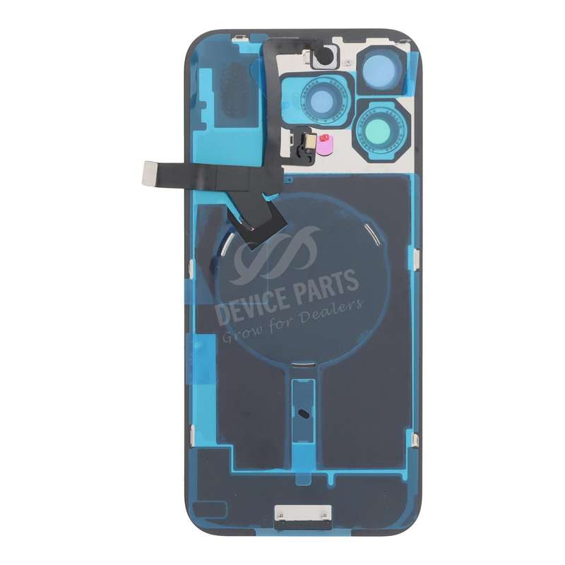 Battery Door + Back Camera Lens and Bezel with Magnetism Ring+Metal Plate+Wireless Charger Chip+F...