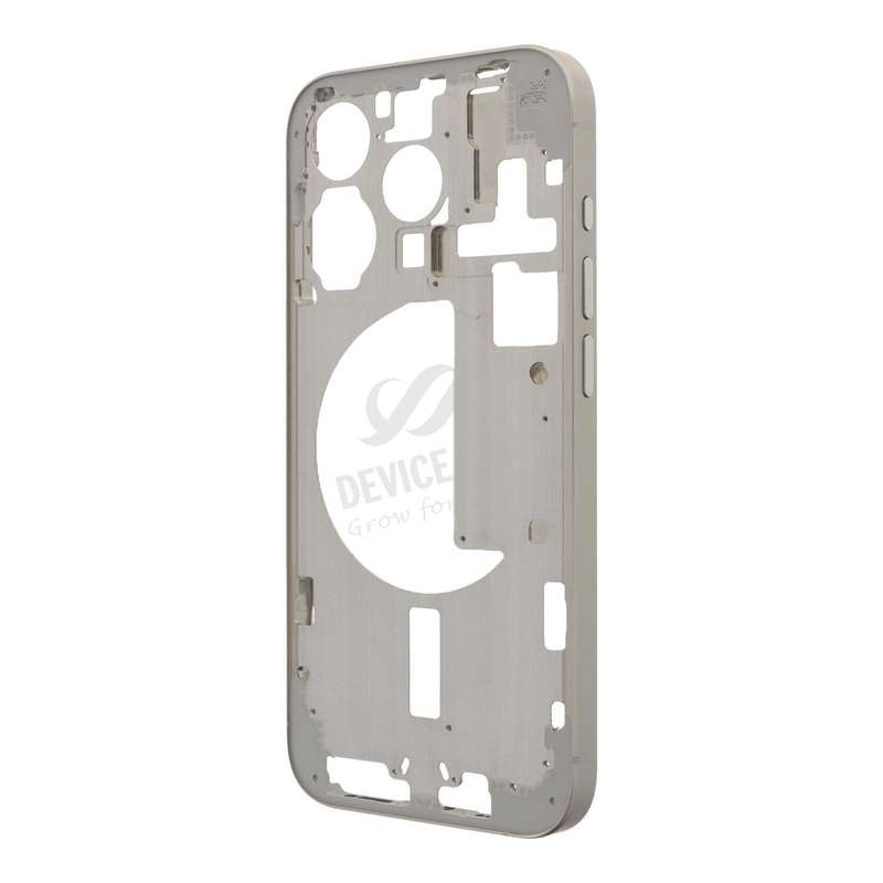 Middle Frame with Side Buttons + SIM Card Tray for iPhone 15 Pro A2848 USA Version White Titanium...