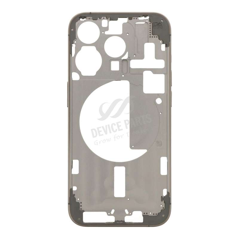 Middle Frame with Side Buttons + SIM Card Tray for iPhone 15 Pro A2848 USA Version Natural Titani...