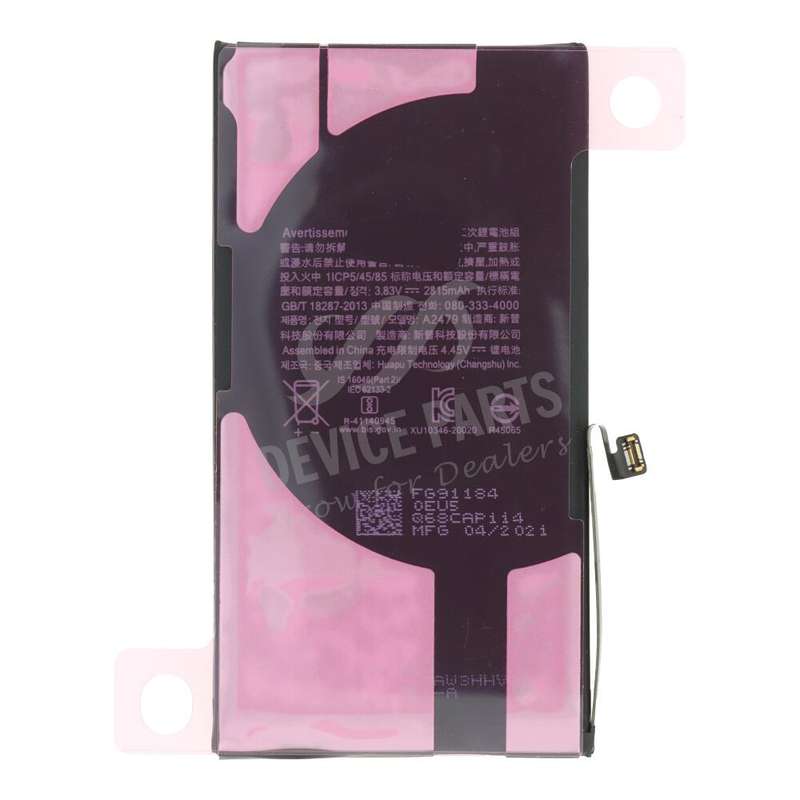 A2479 2815mAh Battery + Battery Adhesive for iPhone 12/12 Pro Ori R
