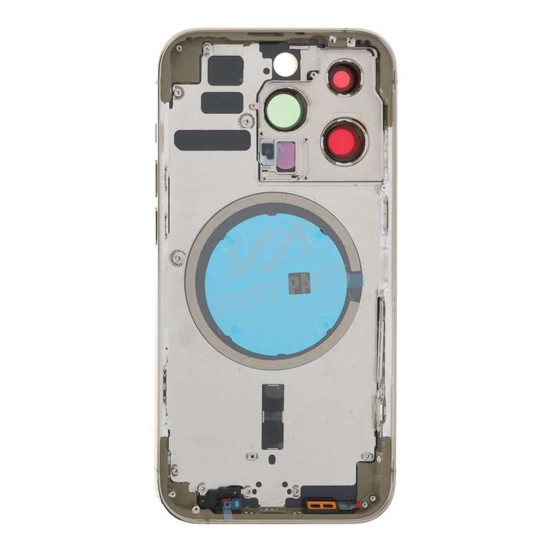 Middle Frame + Battery Door + Back Camera Lens and Bezel + Side Buttons + SIM Card Tray with Magn...
