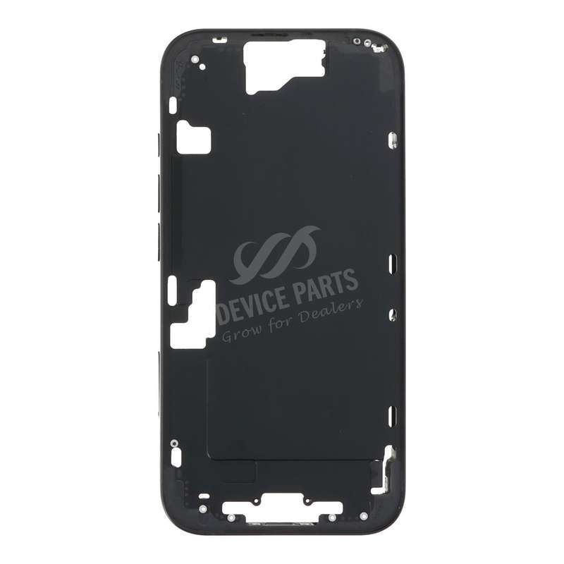 Middle Frame with Side Buttons + SIM Card Tray for iPhone 16 European Version Black OEM