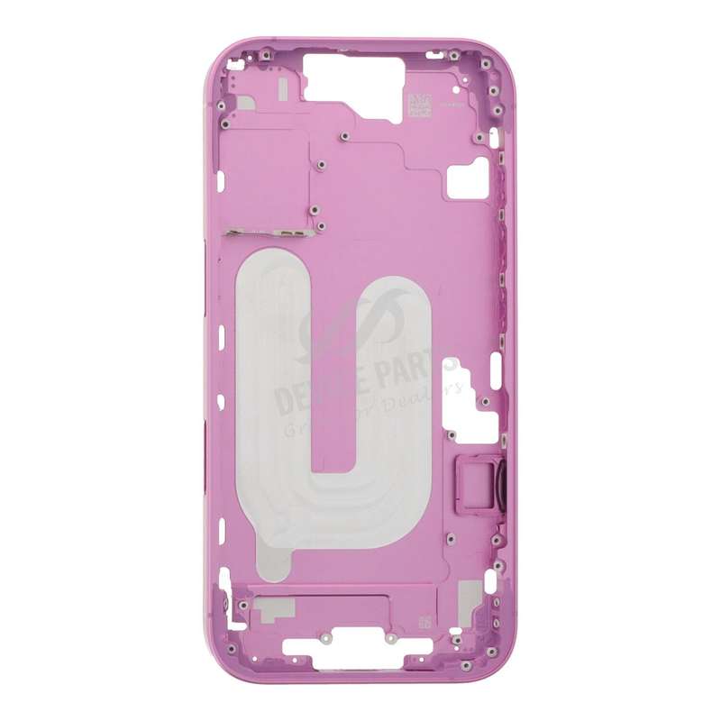 Middle Frame with Side Buttons + SIM Card Tray for iPhone 16 European Version Pink OEM