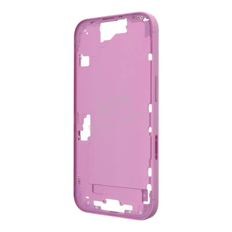 Middle Frame with Side Buttons + SIM Card Tray for iPhone 16 European Version Pink OEM