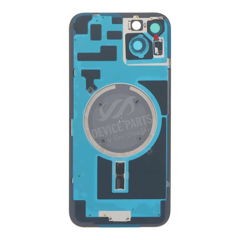 Battery Door + Back Camera Lens and Bezel for iPhone 14 Plus Yellow OEM