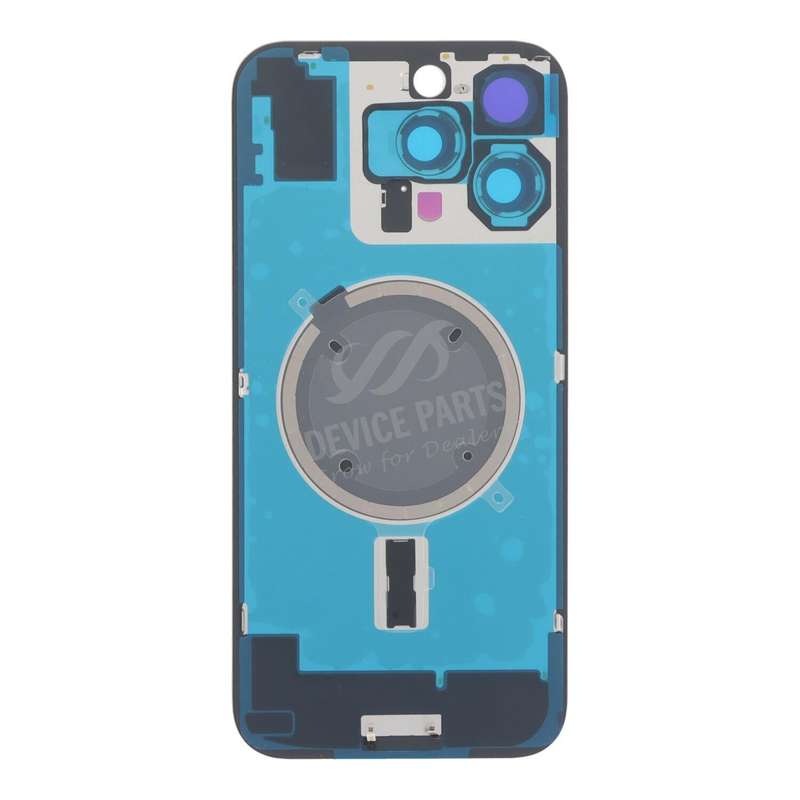 Battery Door + Back Camera Lens and Bezel with Magnetism Ring+Metal Plate for iPhone 16 Pro Max N...