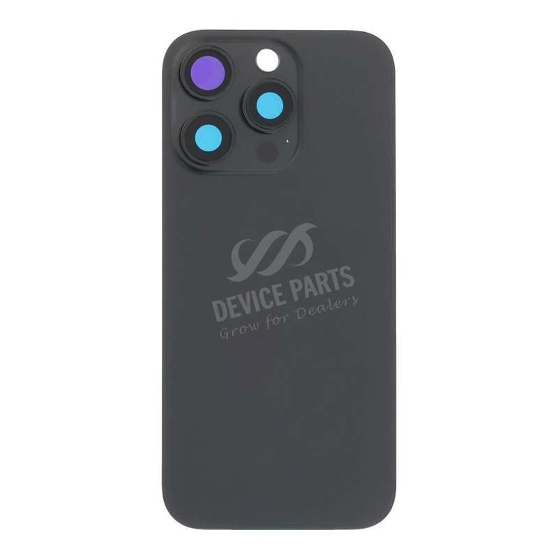 Battery Door + Back Camera Lens and Bezel with Magnetism Ring+Metal Plate for iPhone 16 Pro Black...