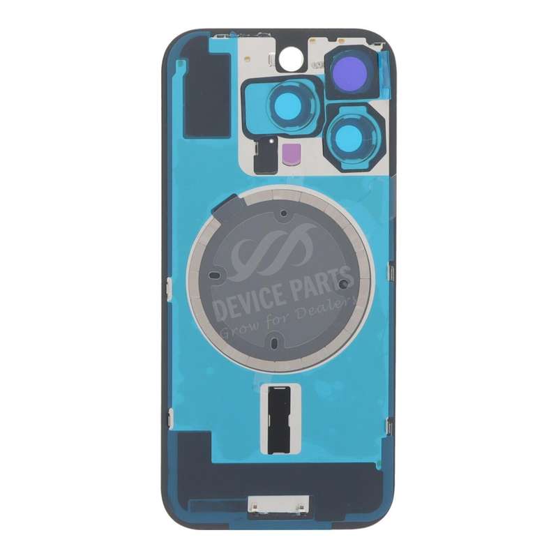 Battery Door + Back Camera Lens and Bezel with Magnetism Ring+Metal Plate for iPhone 16 Pro Natur...