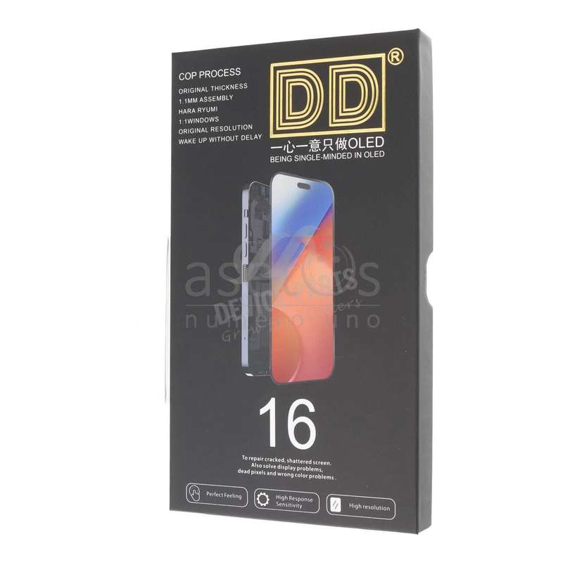 Screen Replacement for iPhone 16 IC Removable Version DD Soft OLED Black HQ