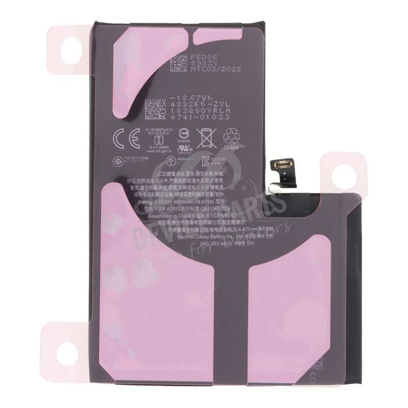 A2653 4352mAh Battery + Battery Adhesive for iPhone 13 Pro Max 6.7" Diagnosable + Battery Health ...