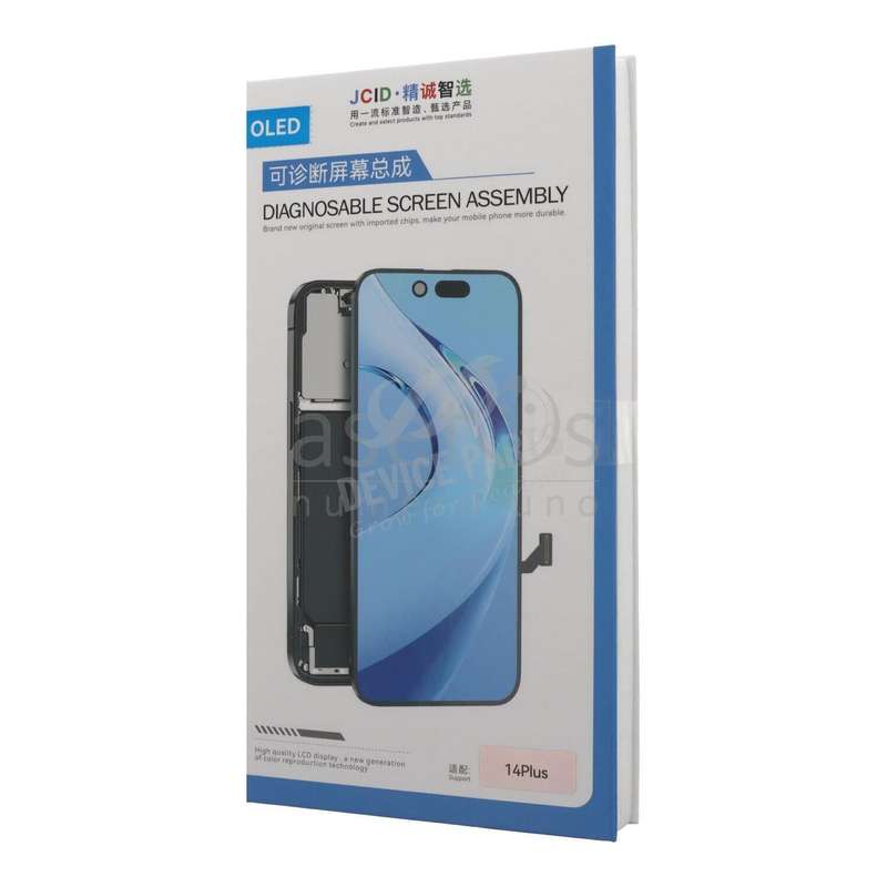 Screen Replacement for iPhone 14 Plus Non Replace Chip + Diagnosable JCID Soft OLED Black HQ