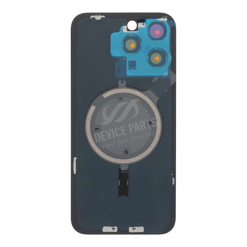 Battery Door + Back Camera Lens and Bezel with Magnetism Ring+Metal Plate for iPhone 15 Pro Max B...