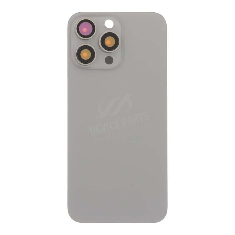 Battery Door + Back Camera Lens and Bezel with Magnetism Ring+Metal Plate for iPhone 15 Pro Max N...