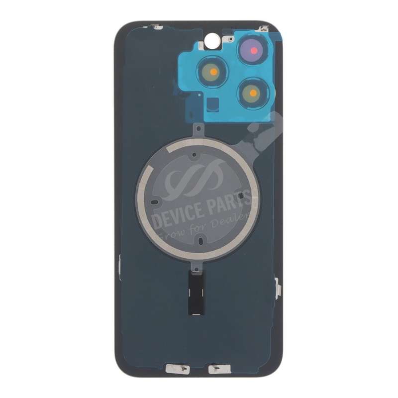 Battery Door + Back Camera Lens and Bezel with Magnetism Ring+Metal Plate for iPhone 15 Pro Max N...