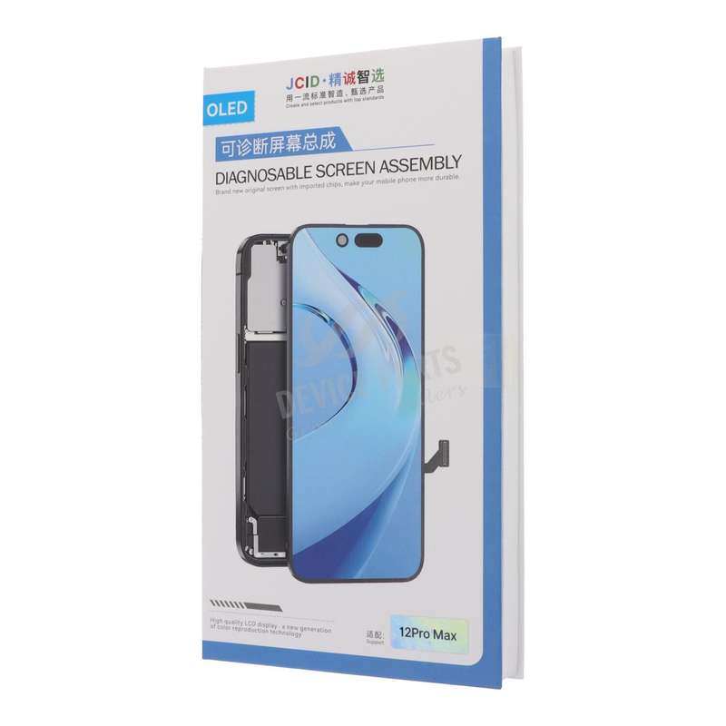 Screen Replacement for iPhone 12 Pro Max Non Replace Chip + Diagnosable JCID OLED Black HQ