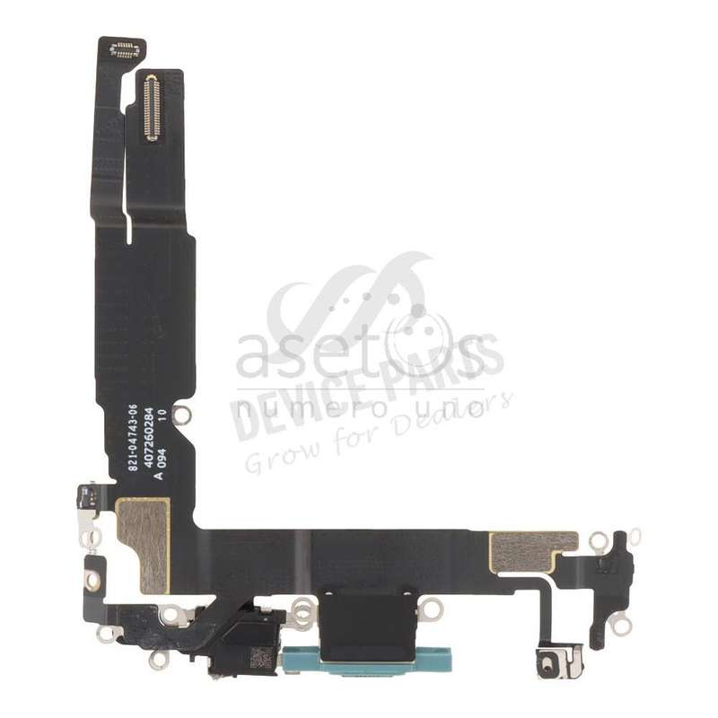 Charging Port Flex Cable with Charging Port Module for iPhone 16 Teal Ori R