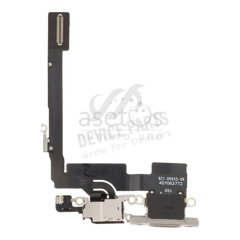 Charging Port Flex Cable with Charging Port Module for iPhone 16 Pro White Titanium Ori R