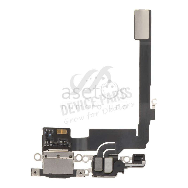 Charging Port Flex Cable with Charging Port Module for iPhone 16 Pro Black Titanium Ori R