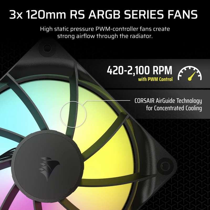 Corsair NAUTILUS 360 ARGB; 360mm Radiator; Liquid CPU Cooler; Intel® LGA 1851/1700; AMD® AM5/AM4