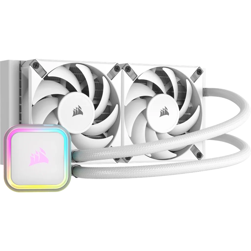 Corsair iCUE H100i ELITE RGB 240mm Liquid CPU Cooler - White AMD: AM5; AM4; sTRX4; sTR4 | Intel L...